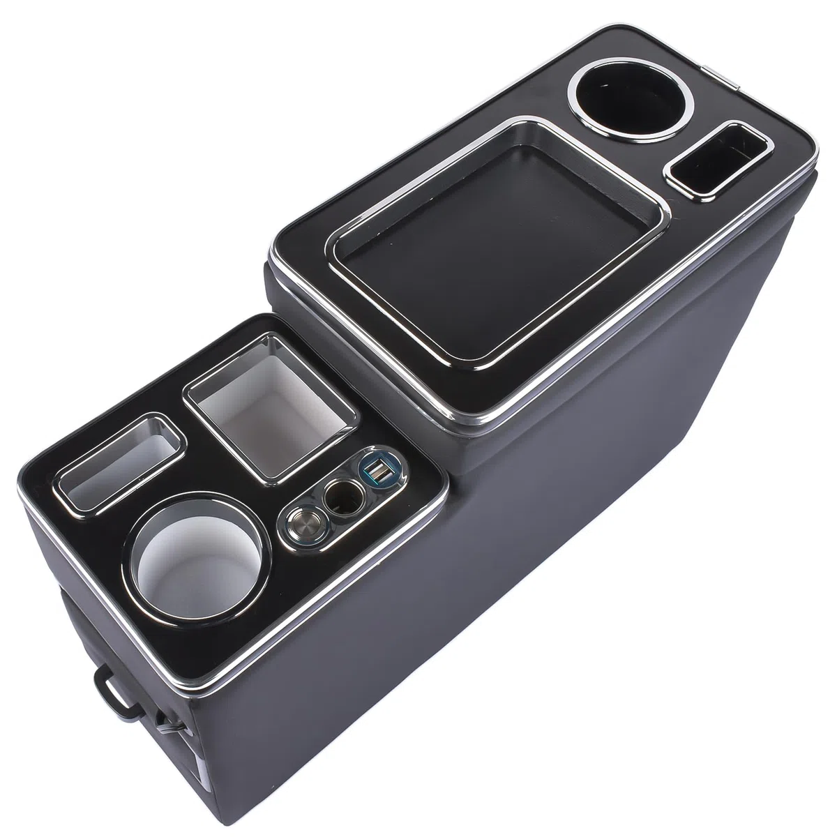 Bisenya Center Console Scatola di Immagazzinaggio Con Porta Drink/Telefono Porta USB Accendisigari A LED Compatibile Con Transporter T5 T6 Sie-nta