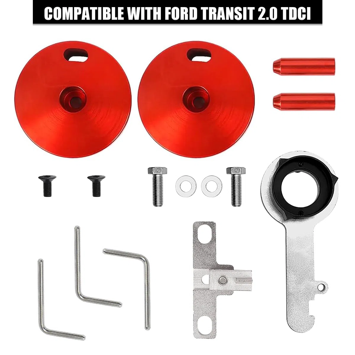 Motore Diesel Set Fasatura, Messa in Fase Motore compatibile con Ford 2.0 TDCi, Strumento di Fasatura del Motore Alberi a Camme compatibile con EcoBlue con Allineamento del Volano e Dell'albero Motore