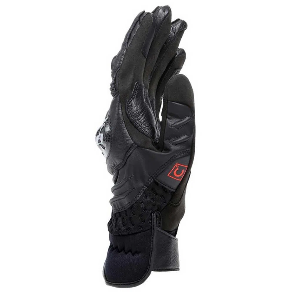 Dainese - Carbon 4 Short Gloves, Guanti Moto Corti in Pelle, con Protezioni delle Nocche in Carbonio, Uomo, Nero/Nero, M