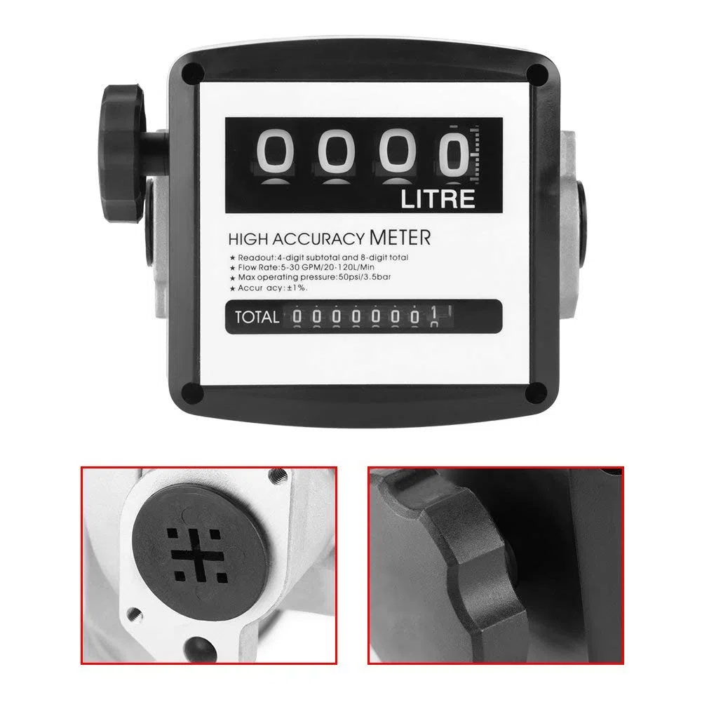 Misuratore di Portata Meccanico Misuratore di Portata per Olio Combustibile per Gasolio 1 Pollice 4 Digitale Ad Alta Precisione Misuratore di Portata Contalitri Gasolio