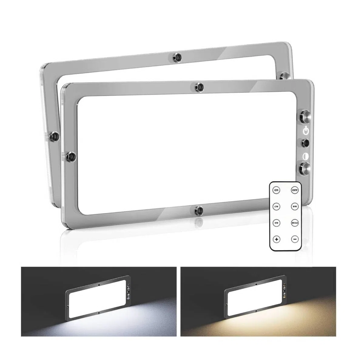 2 Pcs Plafoniera LED 12V Camper con Interruttore, 15W 2000LM Luci Camper Interno 12 V, 3000-4500-6000K Plafoniera LED 12V per Camper, 198 LEDs Plafoniera Interna 12V per Rimorchio, Auto, Barca