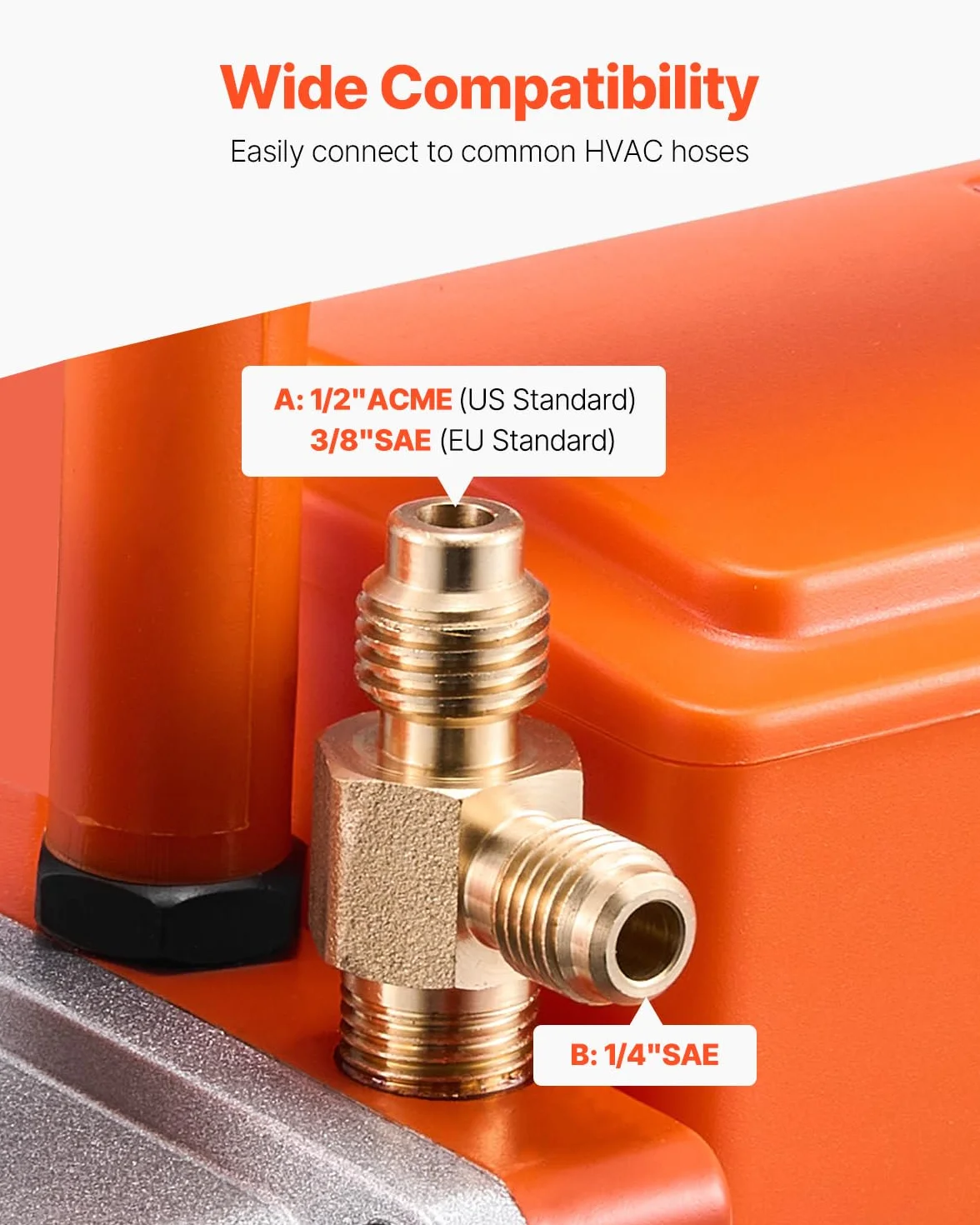 VEVOR Pompa per Vuoto 4 CFM, Pompa per Vuoto a Palette Rotanti Monostadio HVAC per Sistemi Kit Pompa per Vuoto AC per Auto con Contenitore per Olio per Manutenzione Aria Condizionata da Veicoli