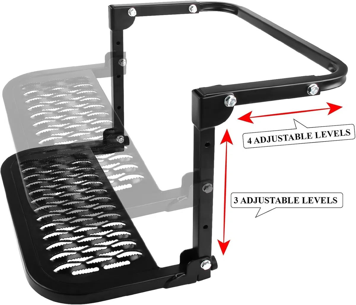 Livello pneumatico antiscivolo pieghevole per camion, SUV e camper, montaggio pneumatici regolabile, resistente, adatto per la maggior parte dei pneumatici da 22,9 cm a 33 cm, fino a 150 kg