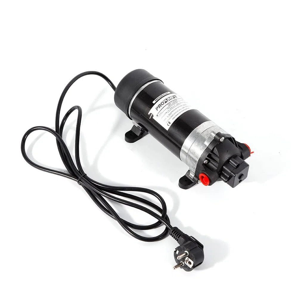 Pompa dell'acqua a membrana 220 V, autoadescante, 160 PSI, 5,5 l/min, pompa a membrana per camper, roulotte, barche, lavaggio e irrigazione da giardino