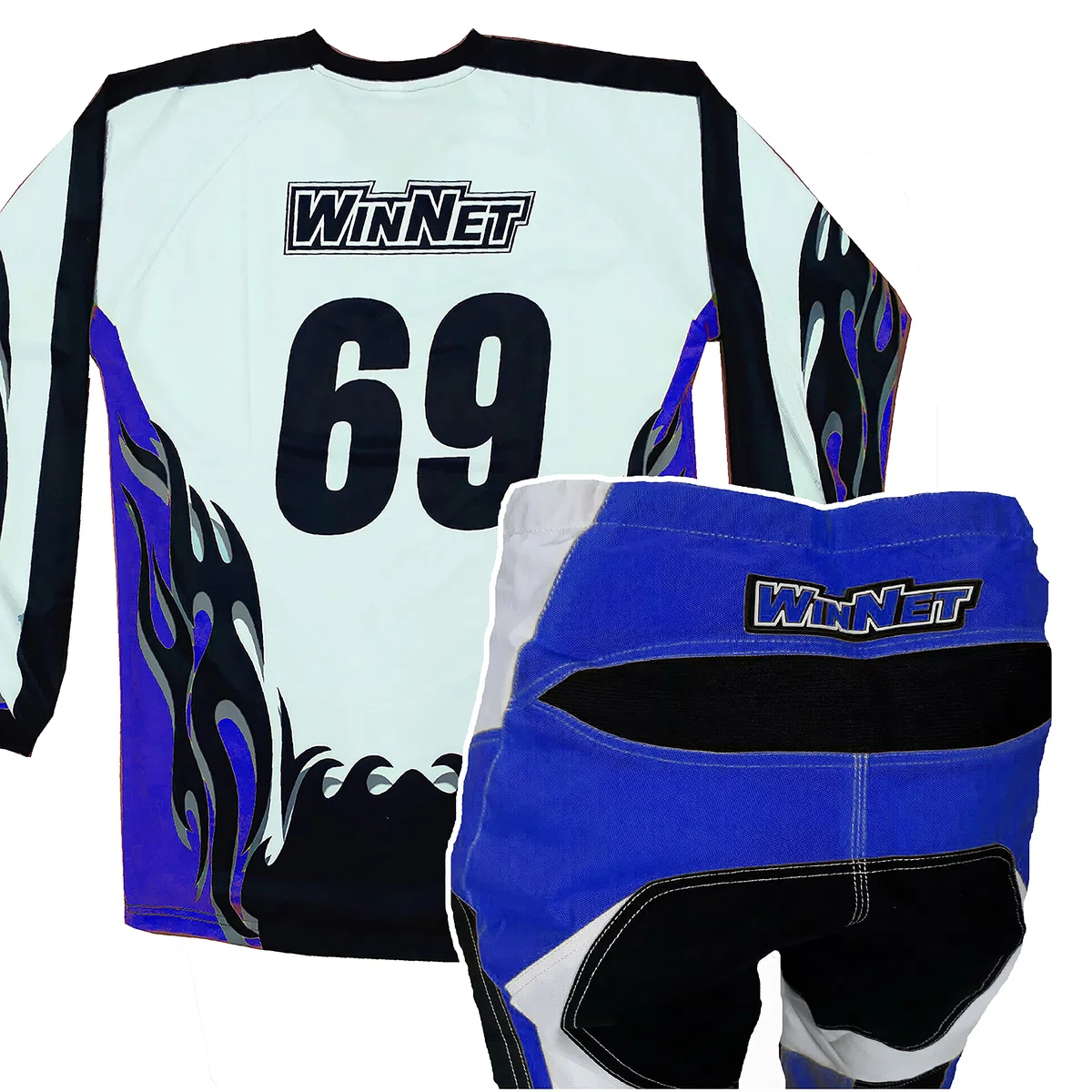 WinNet Tuta Completo da Moto Cross Enduro Quad per Adulto Maglia + Pantalone
