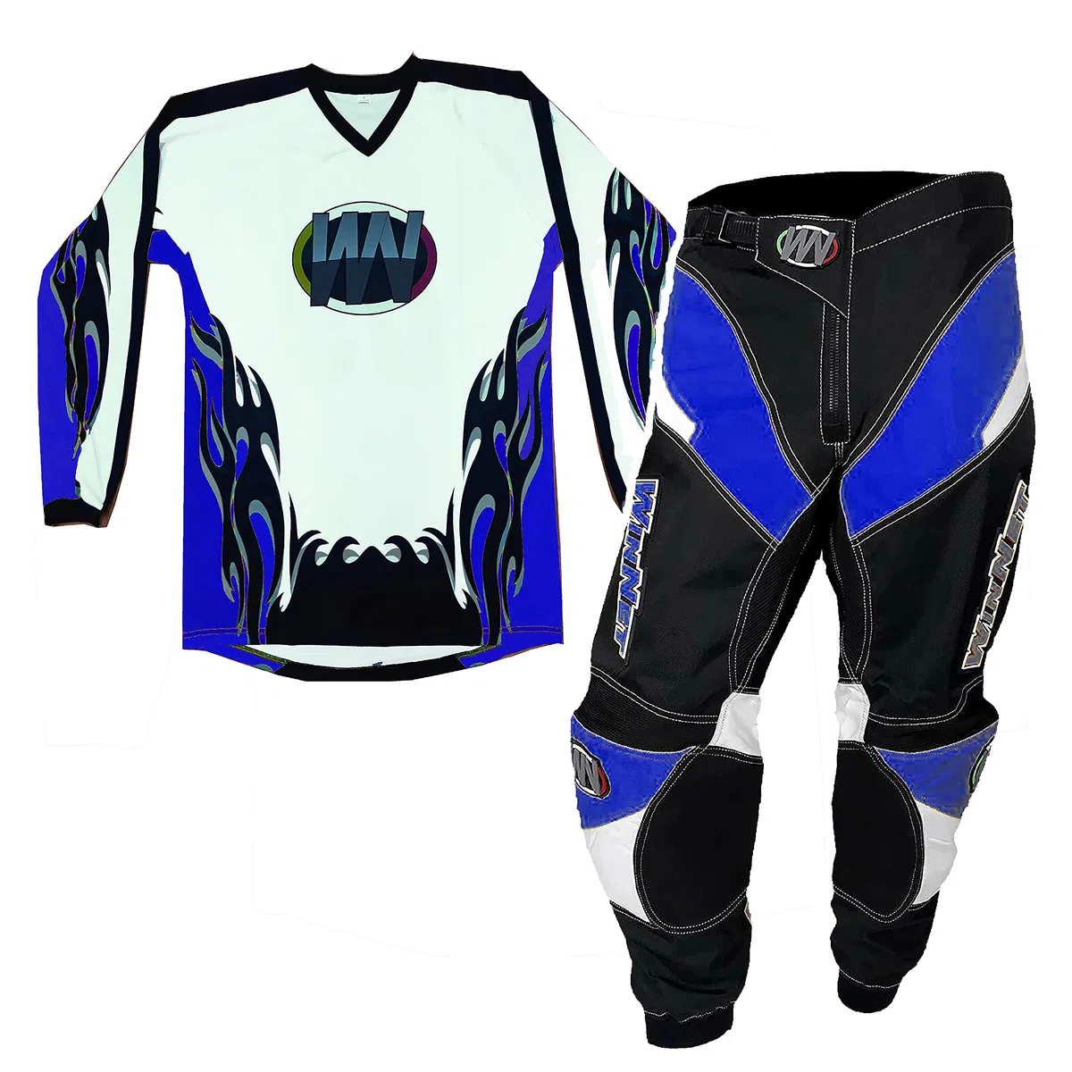 WinNet Tuta Completo da Moto Cross Enduro Quad per Adulto Maglia + Pantalone