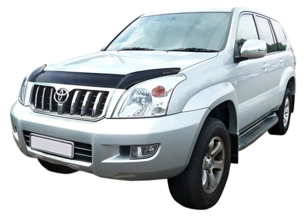 SCOUTT Deflettore Protezione Cofano per Toyota Land Cruiser Prado 120 J12 2003-2009, Migliora l'Aerodinamica dell'Auto, e Spoiler, Nero