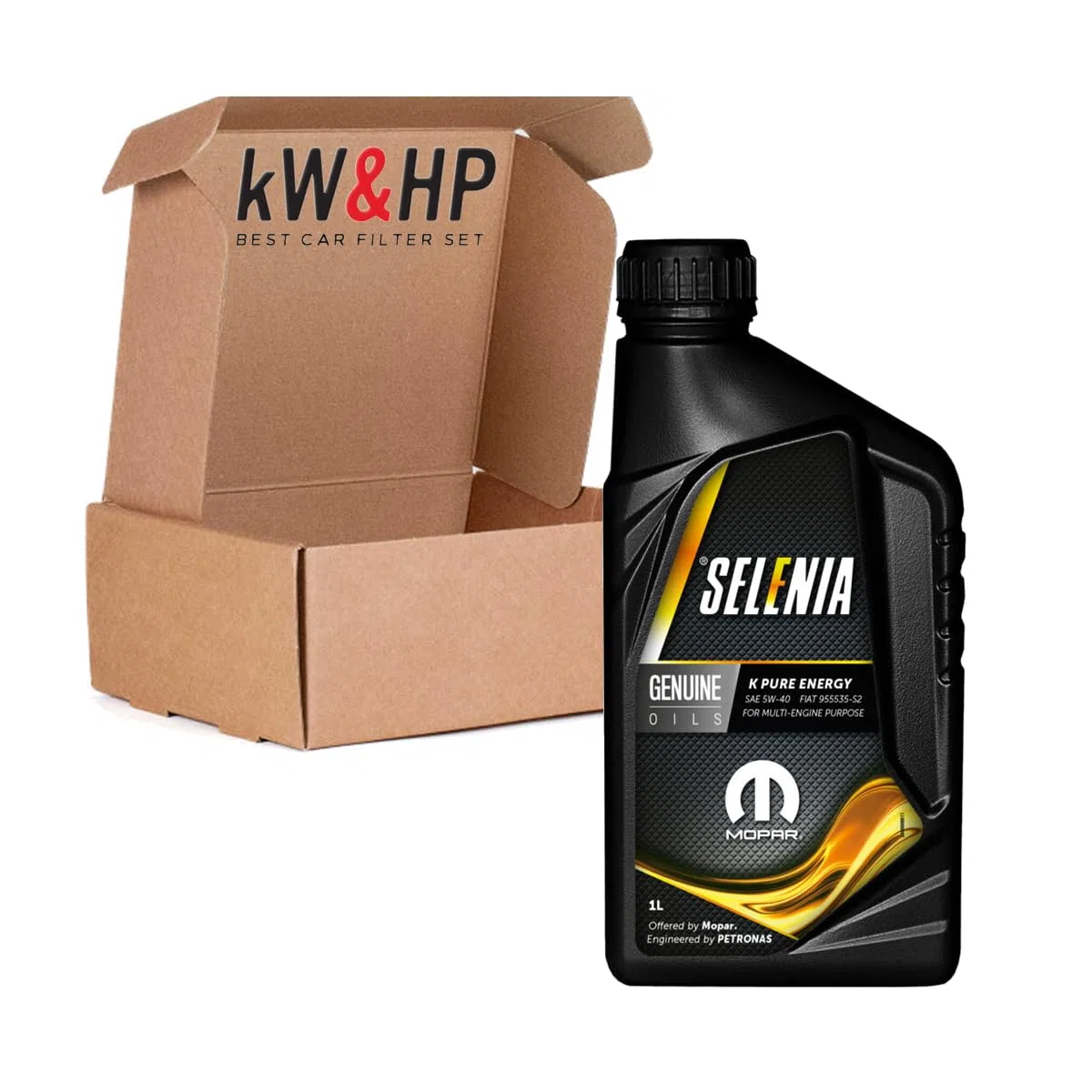 KIT TAGLIANDO PER FIAT 500 PANDA 169 312 1.2 BENZINA 44 51 KW K-PURE EN SELENIA_5W40