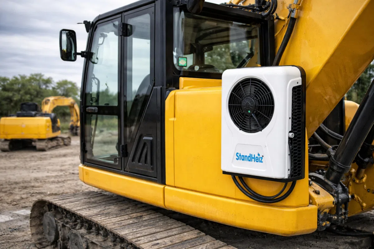 Parcheggio D'Aria Condizionata 12V DC, Refrigerante Condizionatore da Tetto, Elettrico Aria Condizionata per Camper, Escavatore, Trattore, Veicoli agricoli, Bianco