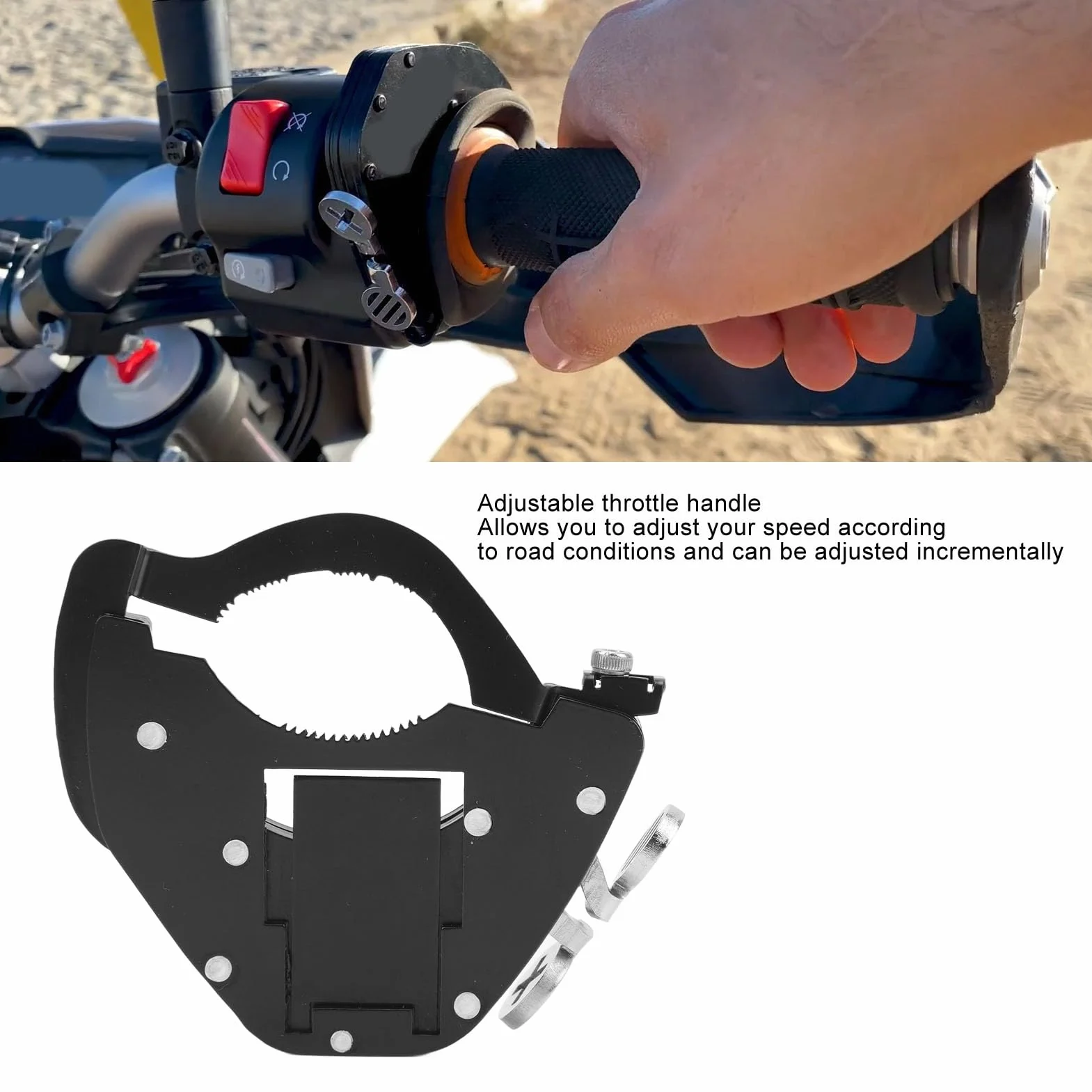 Pissente Blocco Acceleratore per Moto, Control per Moto Fermo per Blocco Acceleratore Aiuto Acceleratore per Moto Control per Moto Acceleratore Assistito Kit Inferiore