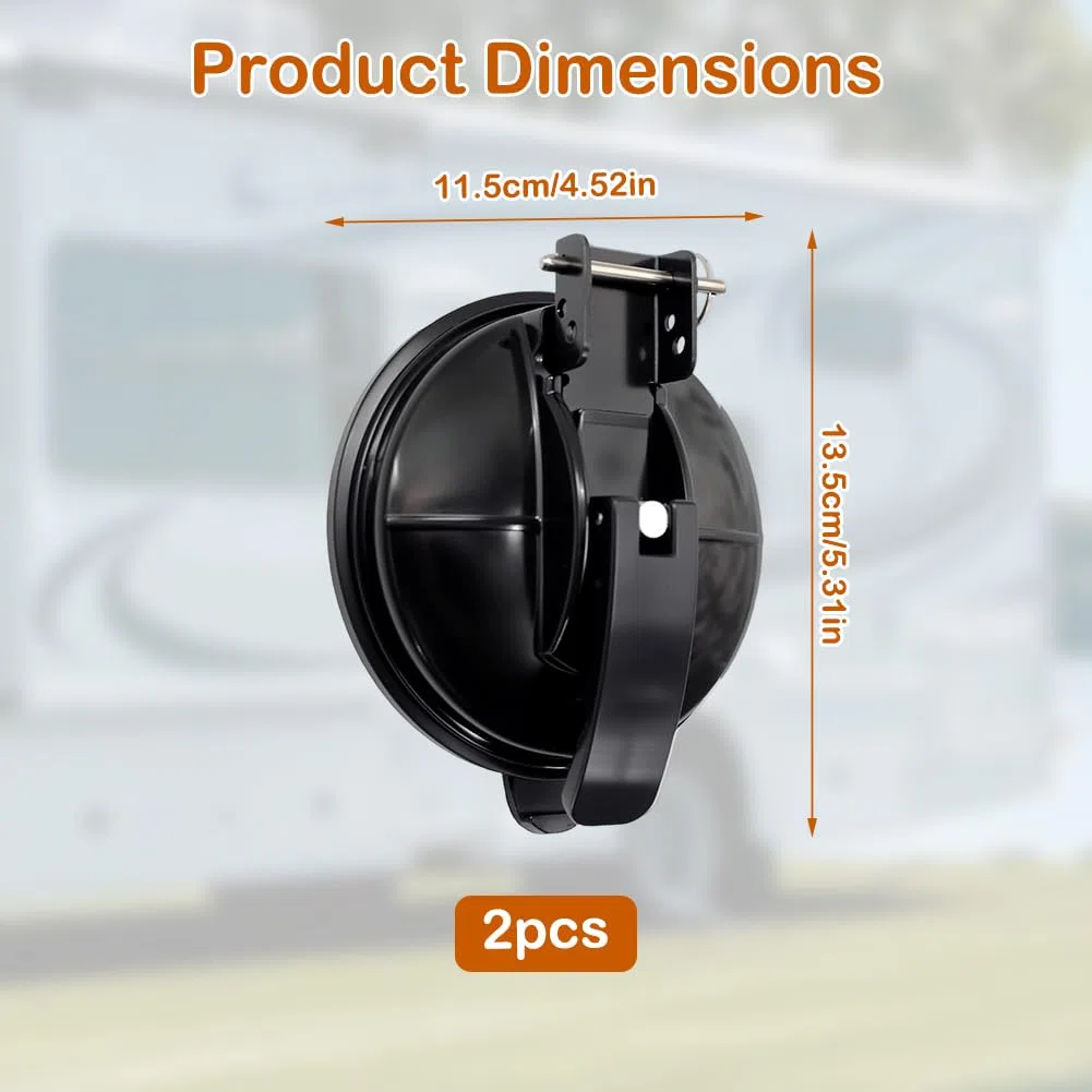 2 supporti per tende da sole, per camper, accessori per tende da sole, base per diverse roulotte e furgoni, accessori per camper (nero)