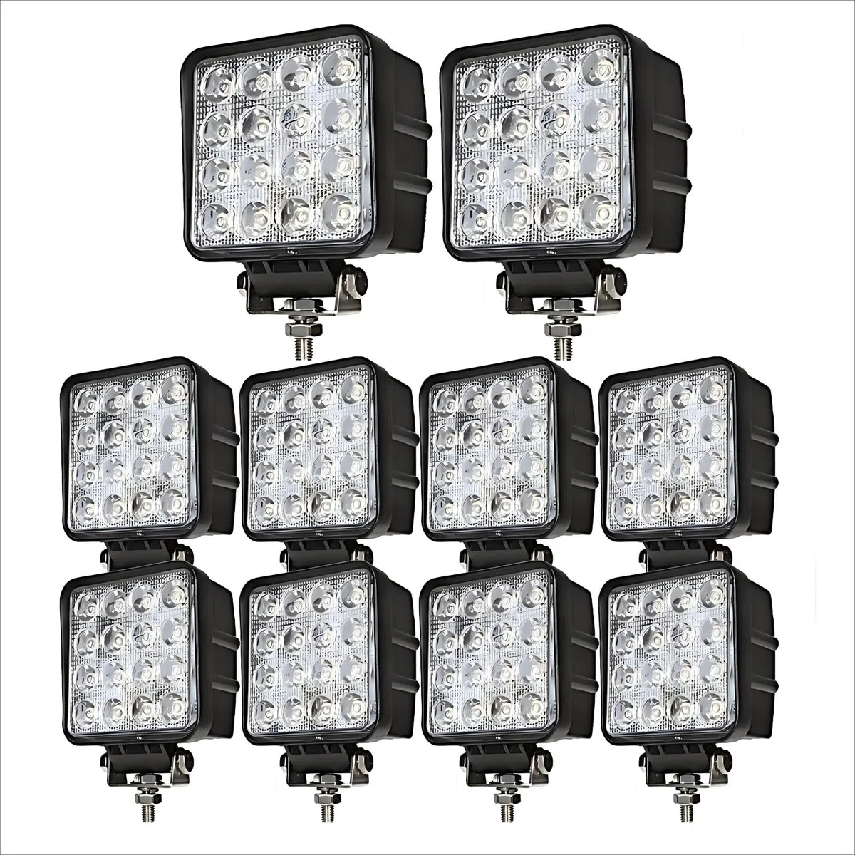 Faro da lavoro Led, 10x48W Trattore Auto,12v 24v,46mm Spessori Faretto Faro Luci da Lavoro a led,Off-road Fendinebbia Impermeabile Per Fuoristrada Moto 4WD SUV ATV Camion