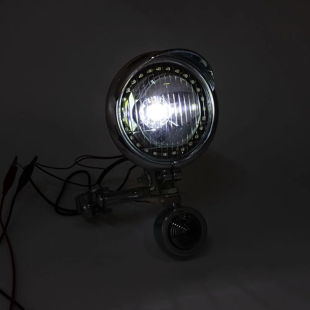 Faretti Moto Supplementari Chrome 1 Set Fendinebbia Moto Cromati Fari Supplementari LED Compatibili Con Shadow VT 750 1100