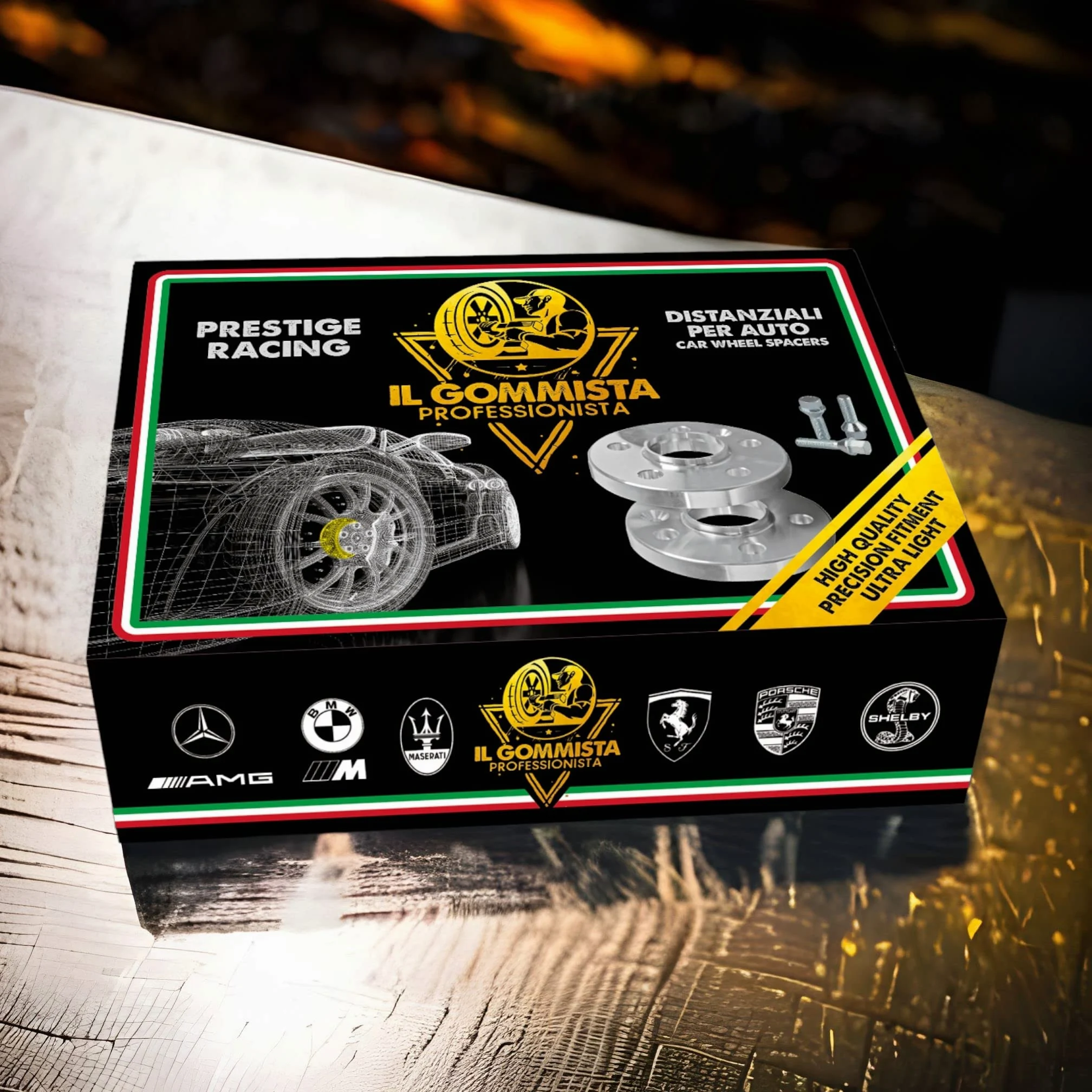 IGP 2 Distanziali Ruote 20 mm Compatibili Con Smart 3 fori + 6 Bulloni in acciaio Fortwo 450 Roadster 452 Fortwo 451 452