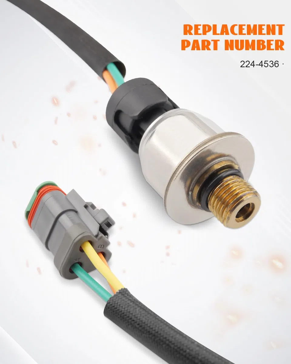 Sensore di pressione di iniezione del carburante 224-4536 adatto per motore diesel On Highway C7 C9, adatto per Caterpillar CAT C7 3126 C15 MXS BXS NXS, sostituisce 3PP6-1 194-6726