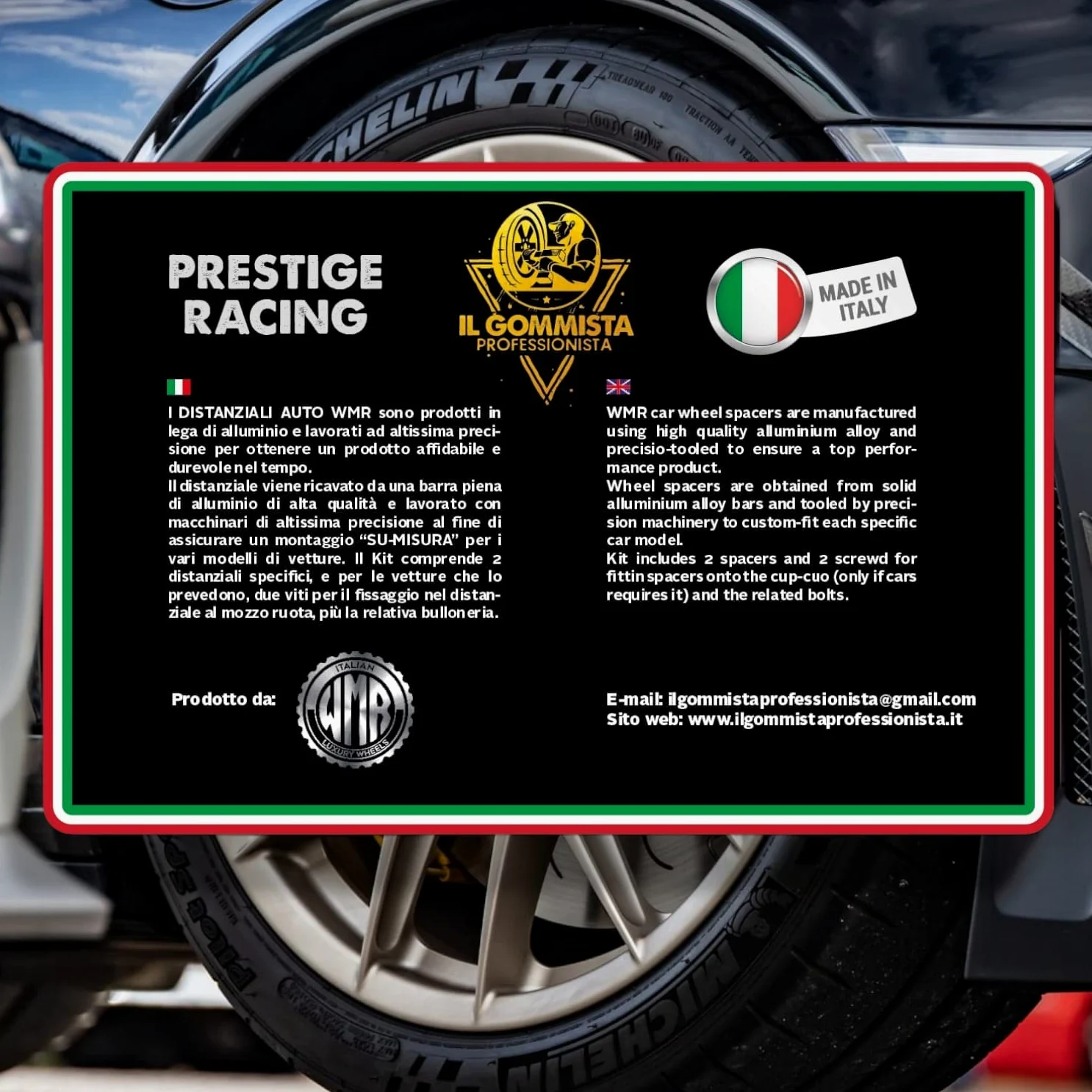 IGP 2 Distanziali Ruote 20 mm Compatibili Con Bmw Serie 3 F30 F31 F34 F35 F80 Cabrio Coupe' Xdrive Msport 5x120 mozzo 72,6 + Bulloni M14 x 1,25