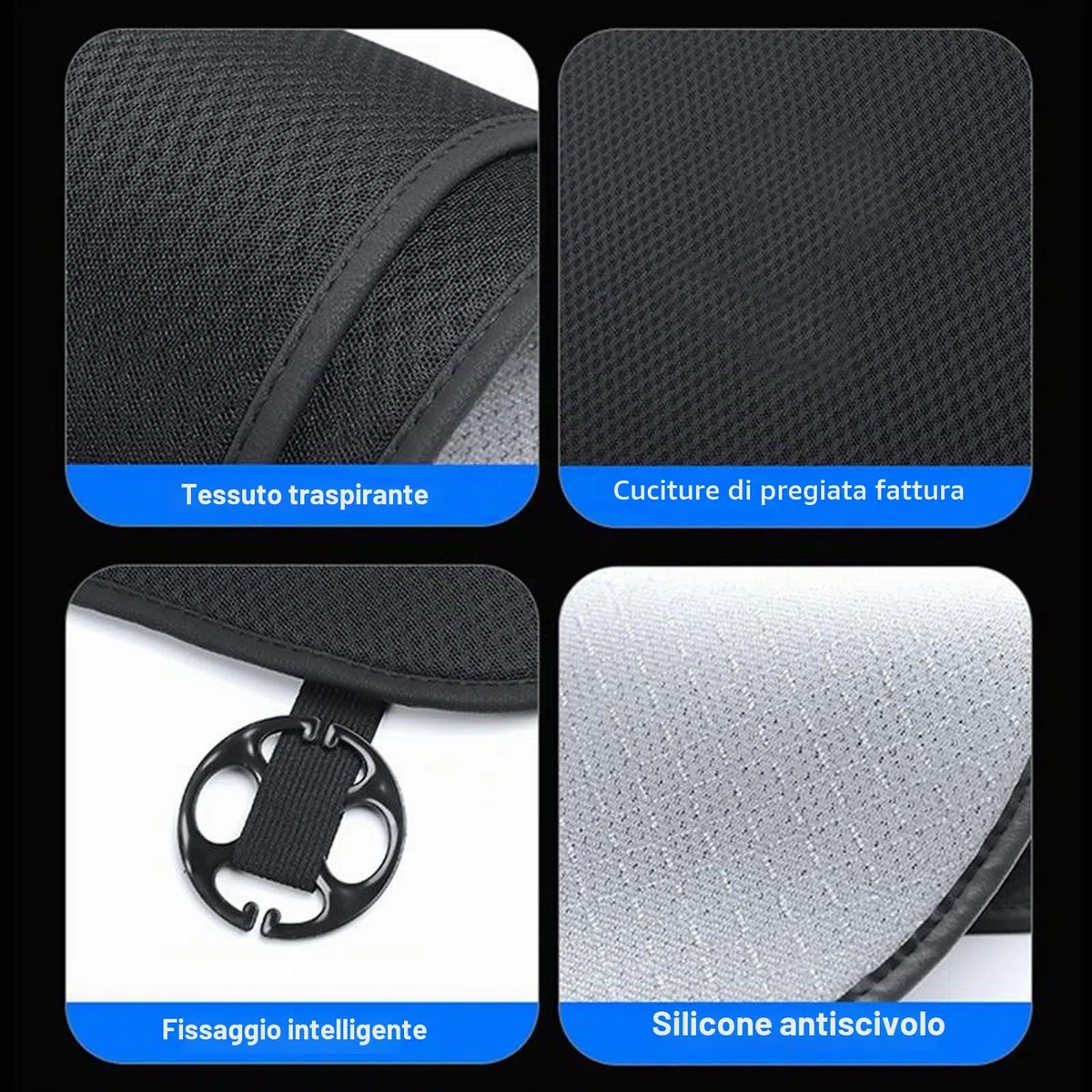 TOPABYTE Set Personalizzato Coprisedili Auto per Tesla Model Y Model 3 Model S Model X 2017-2026, Conducente e Passeggero Auto Cuscino, Seta Ghiaccio Traspirante e Antiscivolo (Senza LOGO)