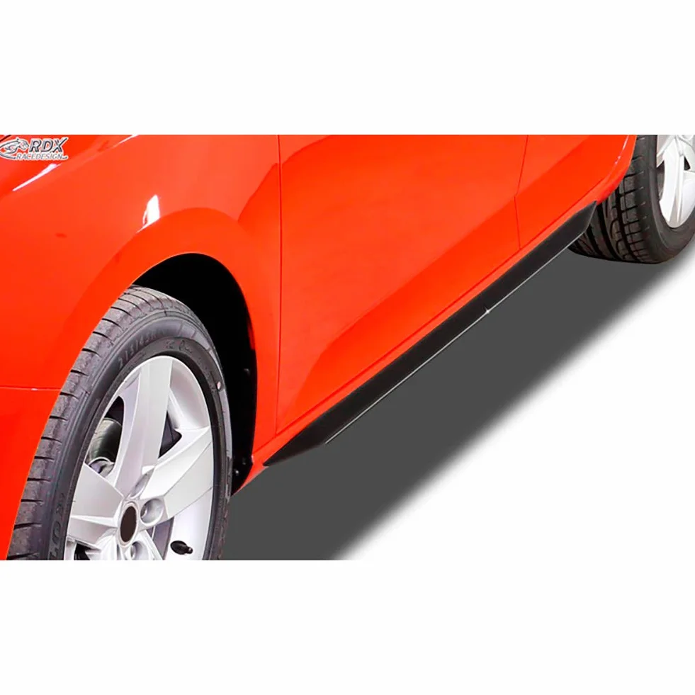 RDX Minigonne Laterali A3 8V, 8VA Sportback, 8VS berlina, 8V7 cabrio "Slim", RDSL584, nero lucido, lato gonne, Quantitativo 1 (set: sinistra & destra)