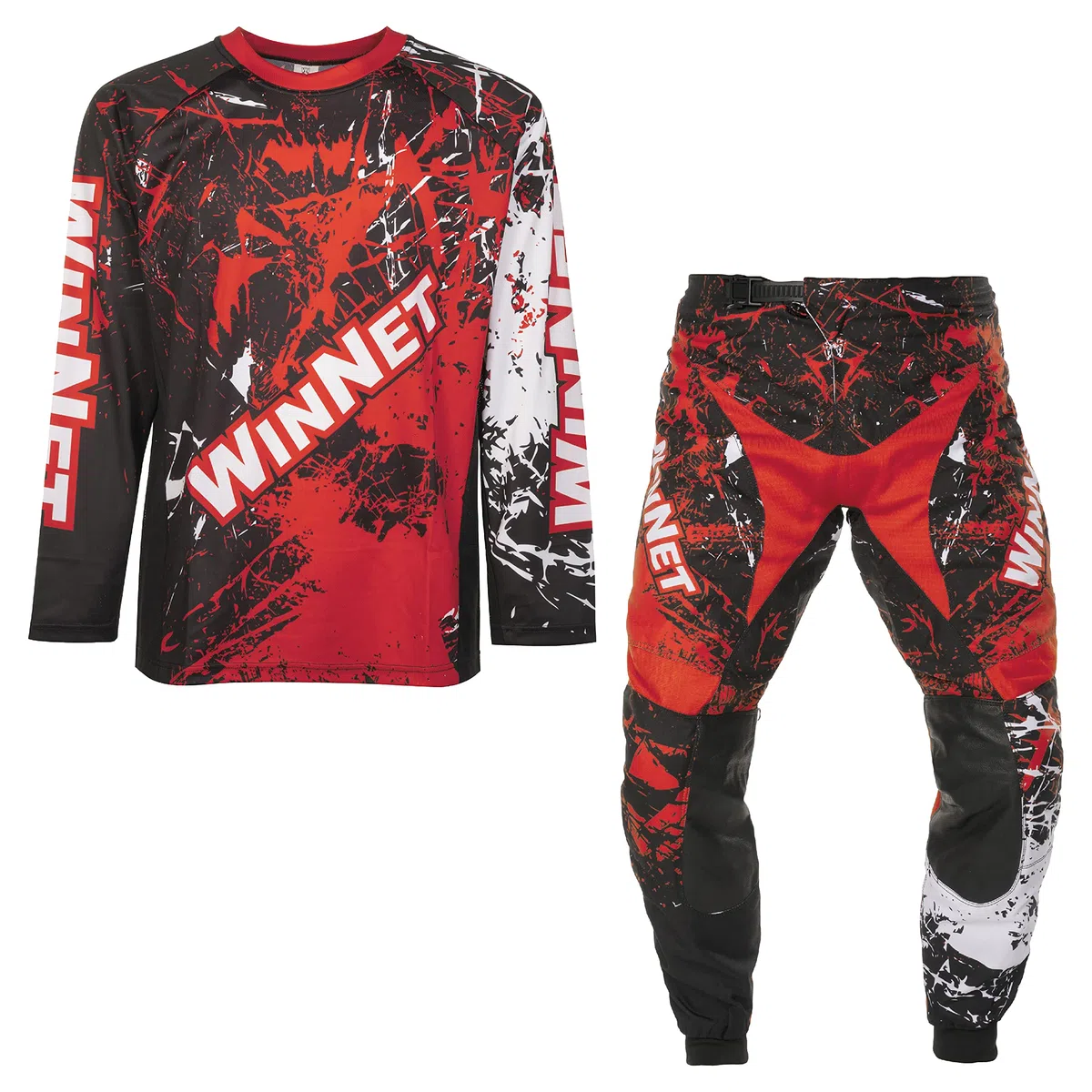 WinNet Completo tuta da Moto Cross Maglia + Pantalone