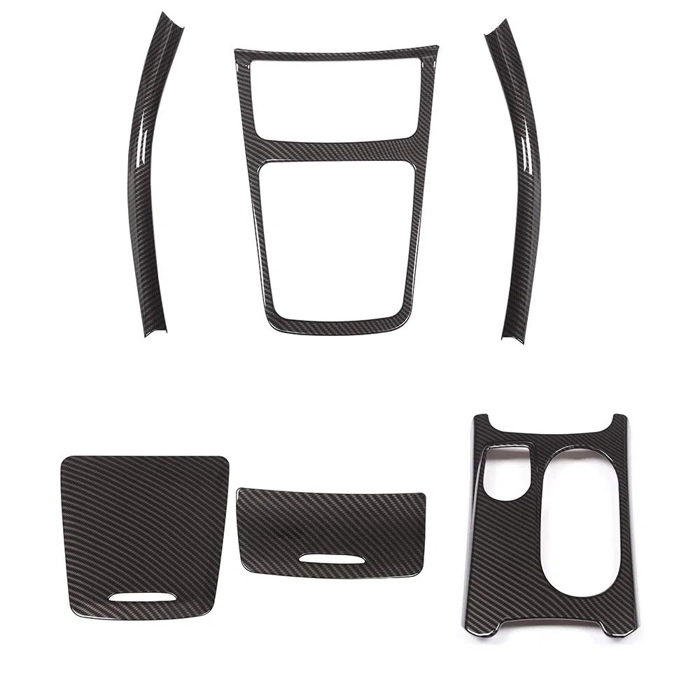 Adesivi per rivestimento pannello console centrale auto in ABS carbonio per Benz CLA GLA Classe A W117 X156 W176 A180 2014-2018, confezione da 6 pezzi