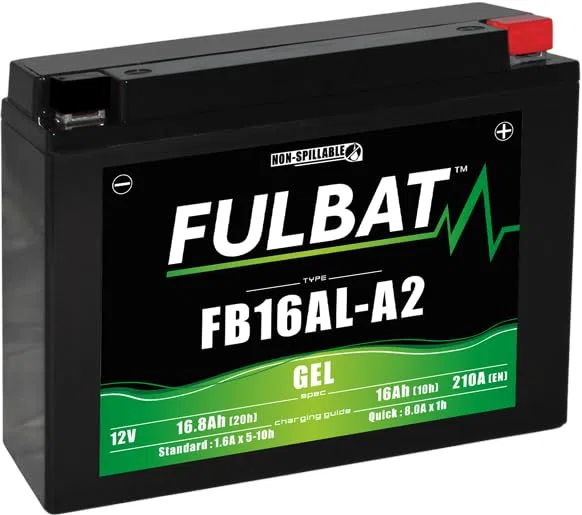Fulbat - Batteria moto GEL FB16AL-A2 GEL /YB16AL-A2 FULBAT SLA Etanche 16,8AH 210 AMPS
