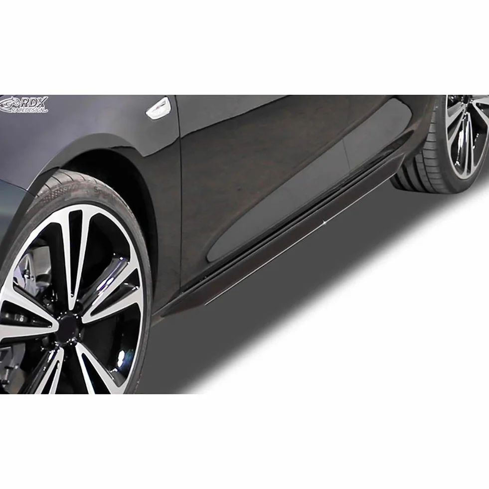 RDX Minigonne Laterali A3 8V, 8VA Sportback, 8VS berlina, 8V7 cabrio "Slim", RDSL584, nero lucido, lato gonne, Quantitativo 1 (set: sinistra & destra)