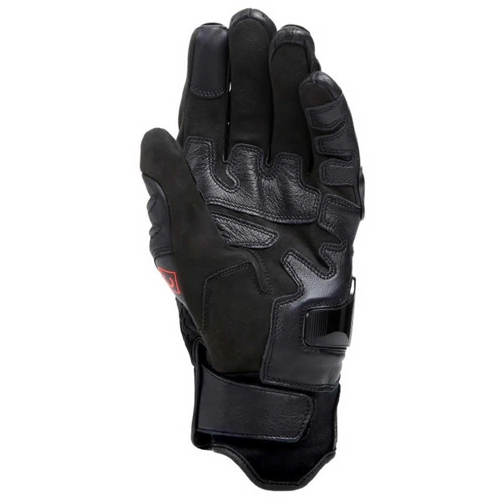 Dainese - Carbon 4 Short Gloves, Guanti Moto Corti in Pelle, con Protezioni delle Nocche in Carbonio, Uomo, Nero/Nero, M