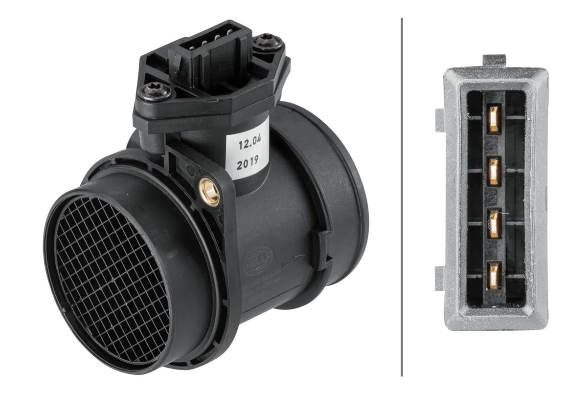 HELLA 8ET 358 095-411 Debimetro - 4a... poli - Bocchettone di tubo - senza guarnizione