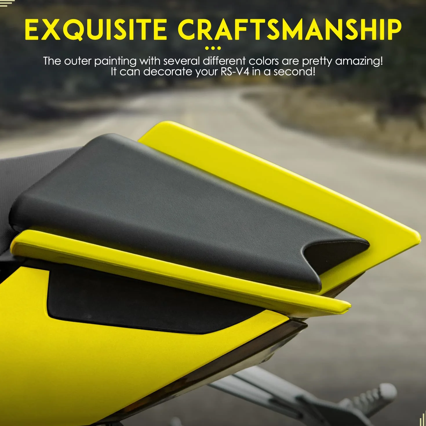 Copri carena per sedile posteriore moto compatibile con RS660 RS 660 Tuono 660 (2020-2023) RSV4 RS V4 1100 (2021-2023) Coprisedile singolo passeggero (Aspetto fibra di carbonio)