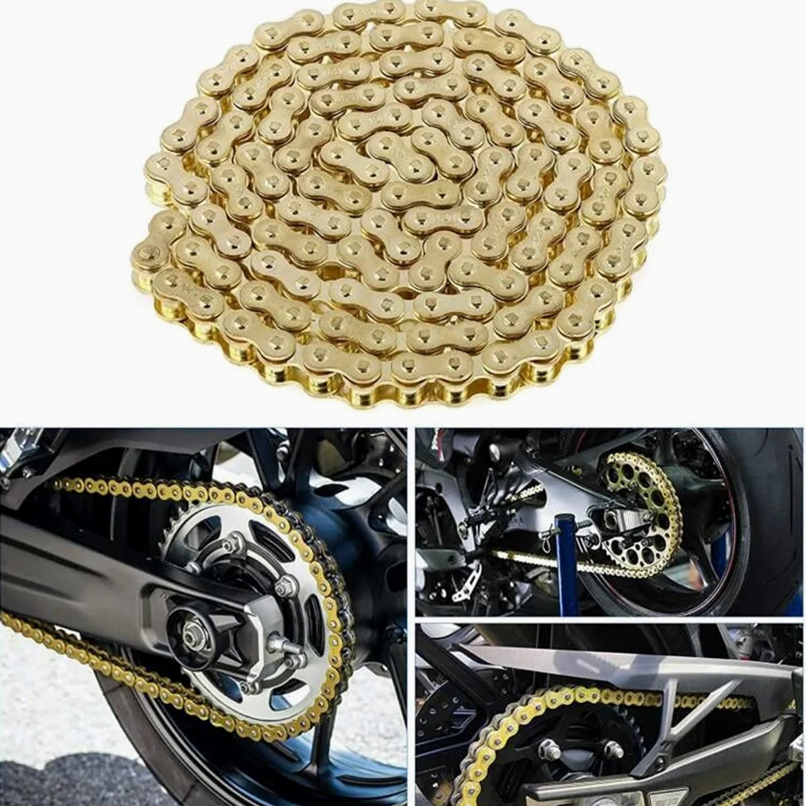Catena del motociclo Paraolio Catena HA FATTO O Ring 520 525 530 Catene 120 Collegamenti per ATV Quad MX Enduro Motard Da Corsa Catena di Guida (530HV-120L)