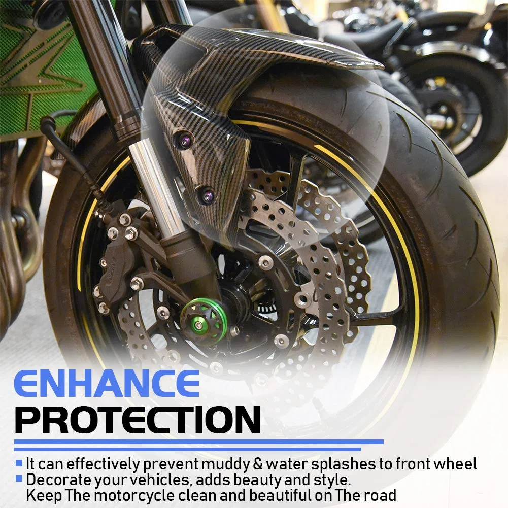 Z900 Parti Moto Parafango Anteriore Splash Parapolvere Copriruota Protezione Pannello Carenatura per ZR900 Z ZR 900 Z-900 (Aspetto carbonio)