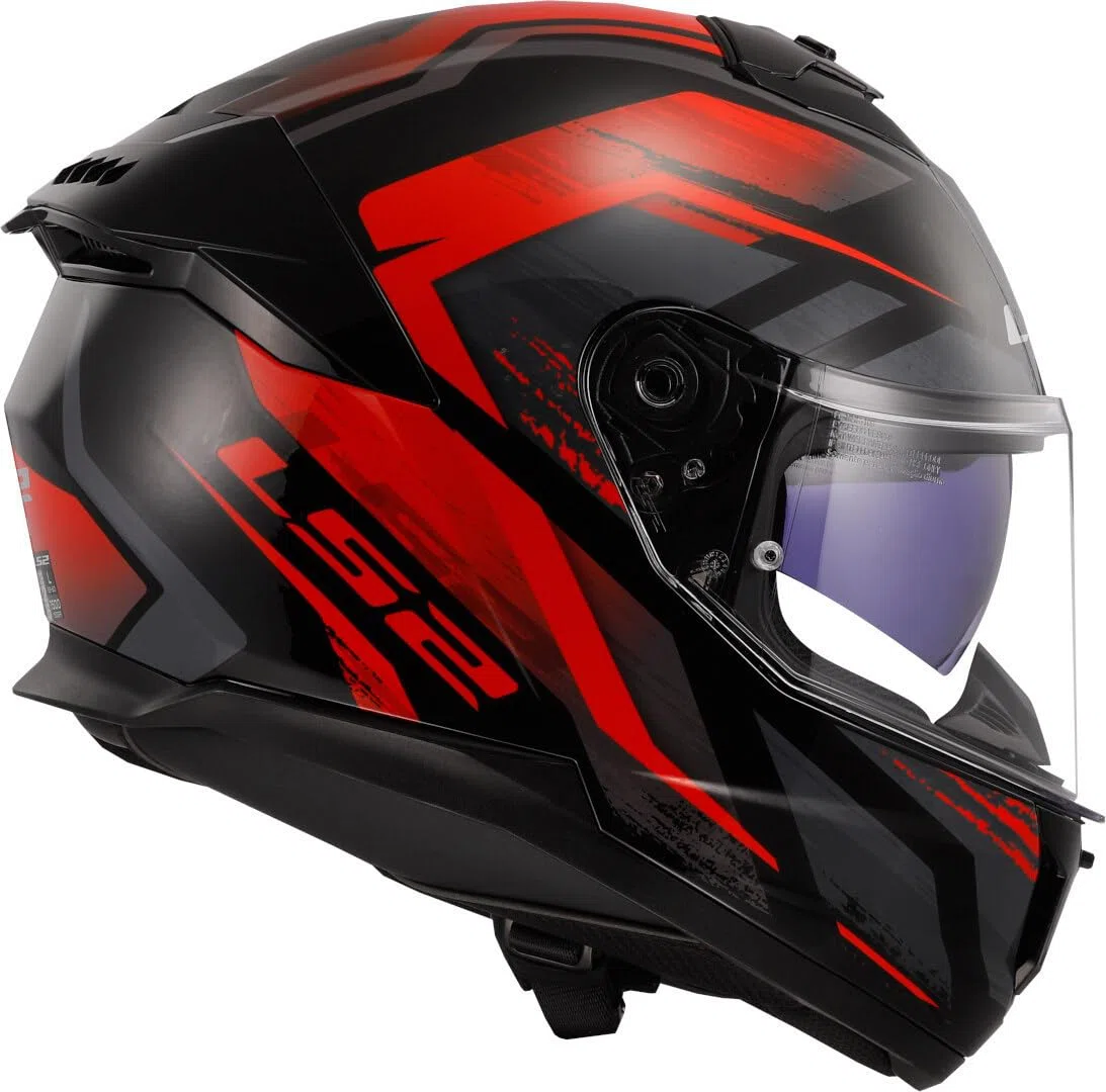 LS2, Casco Moto Integral STREAM II FURY Gloss Black Red, L