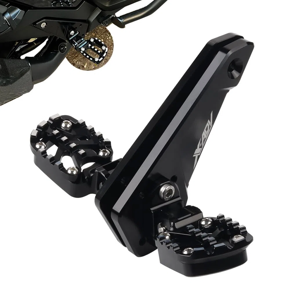 MOQIAOSEIKO Alluminio CNC Moto Pieghevole Passeggero Posteriore Poggiapiedi Pedale Pedane Kompatibel mit Honda XADV750 X ADV X-ADV 750 2021 2022 2023 2024 2025