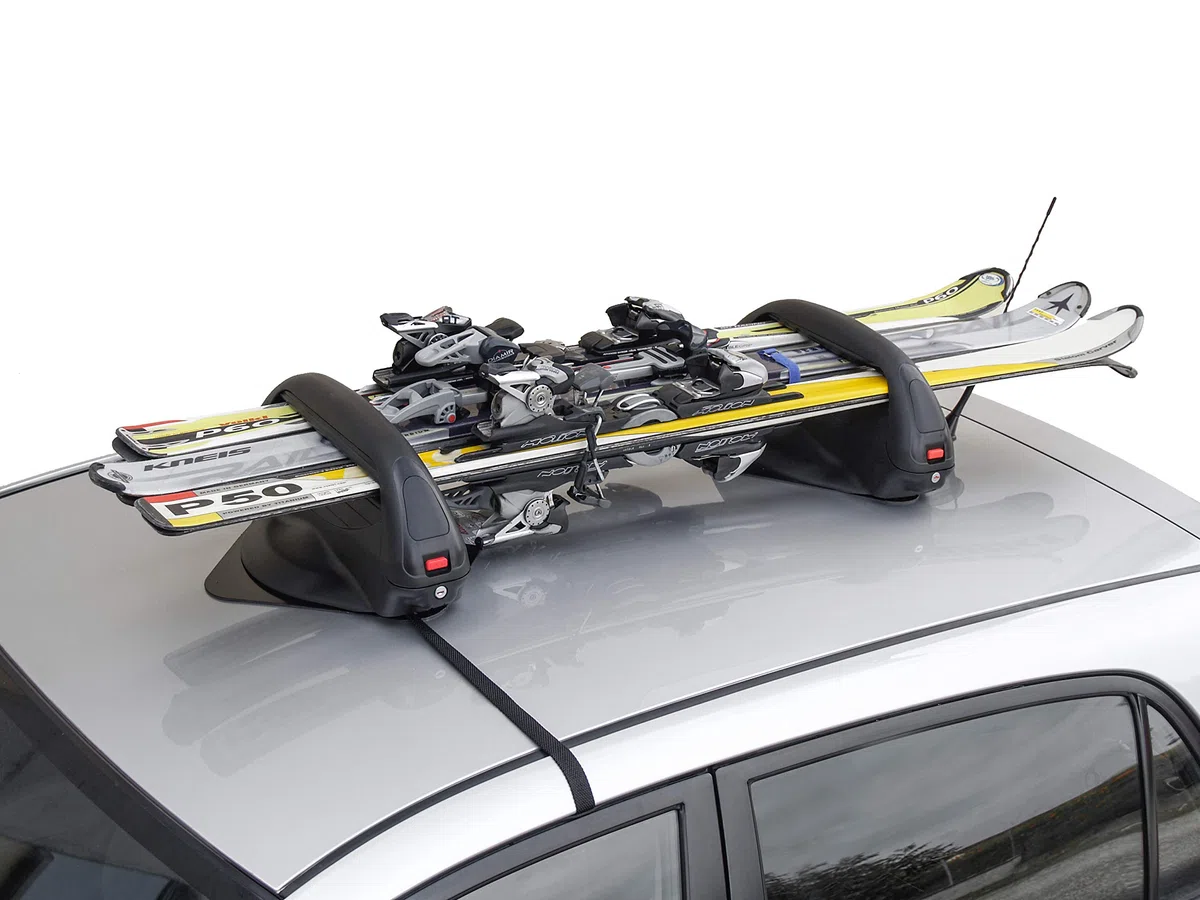 Portasci Magnetico per 3 paia di Sci o 2 Snowboard