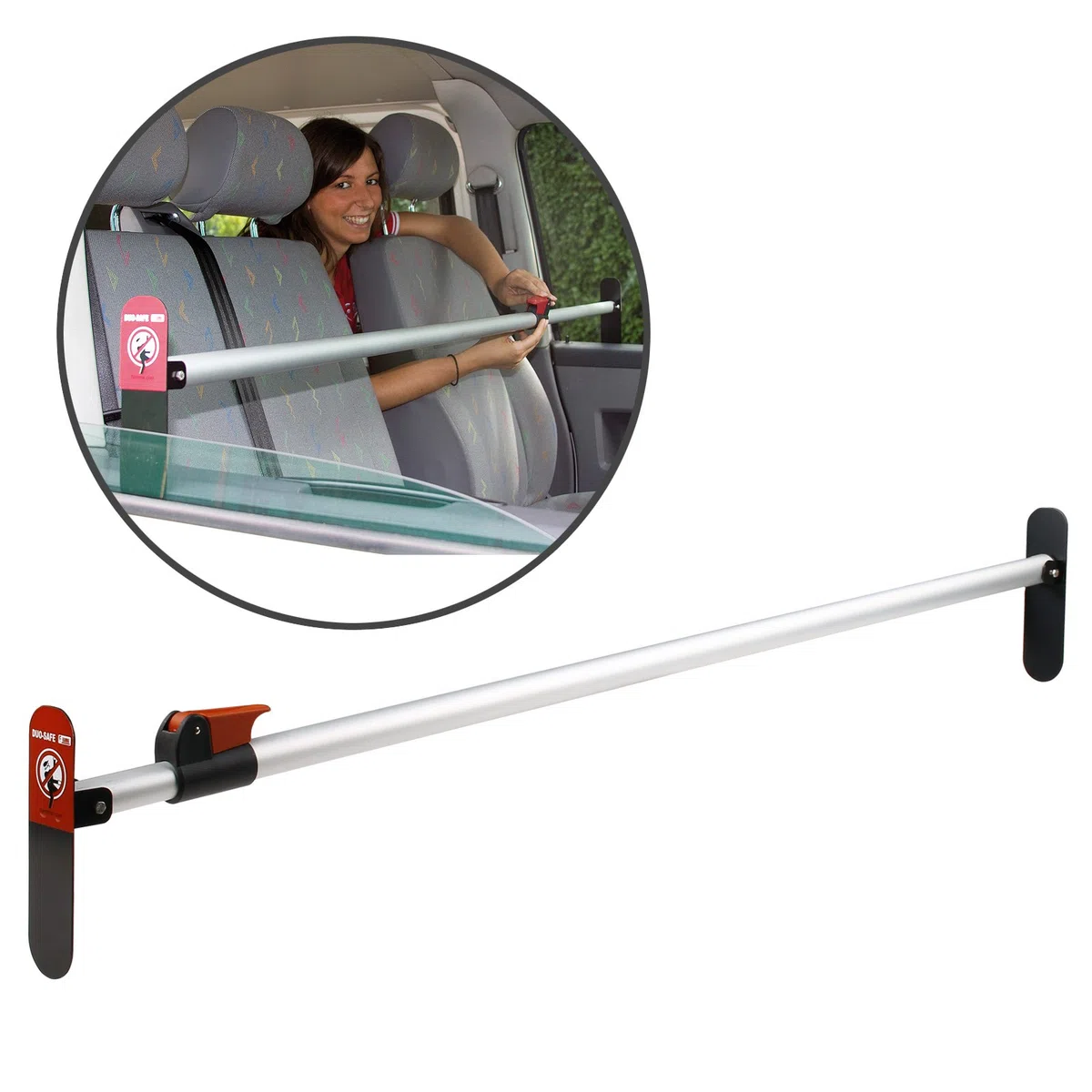 Fiamma, asta Duo Safe per la sicurezza delle portiere, antifurto, regolabile da 119 cm a 190 cm