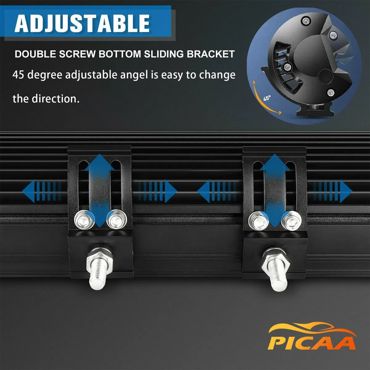 PICAA 59cm 23 Pollici 480W Barra Led Fuoristrada+2x 4" 60W Faro da Lavoro Led+Cablaggio Kit, Tripla File 6000K Bianco Auto Camion 4x4 Barra Luminosa a Led 12V 24V Fari Led