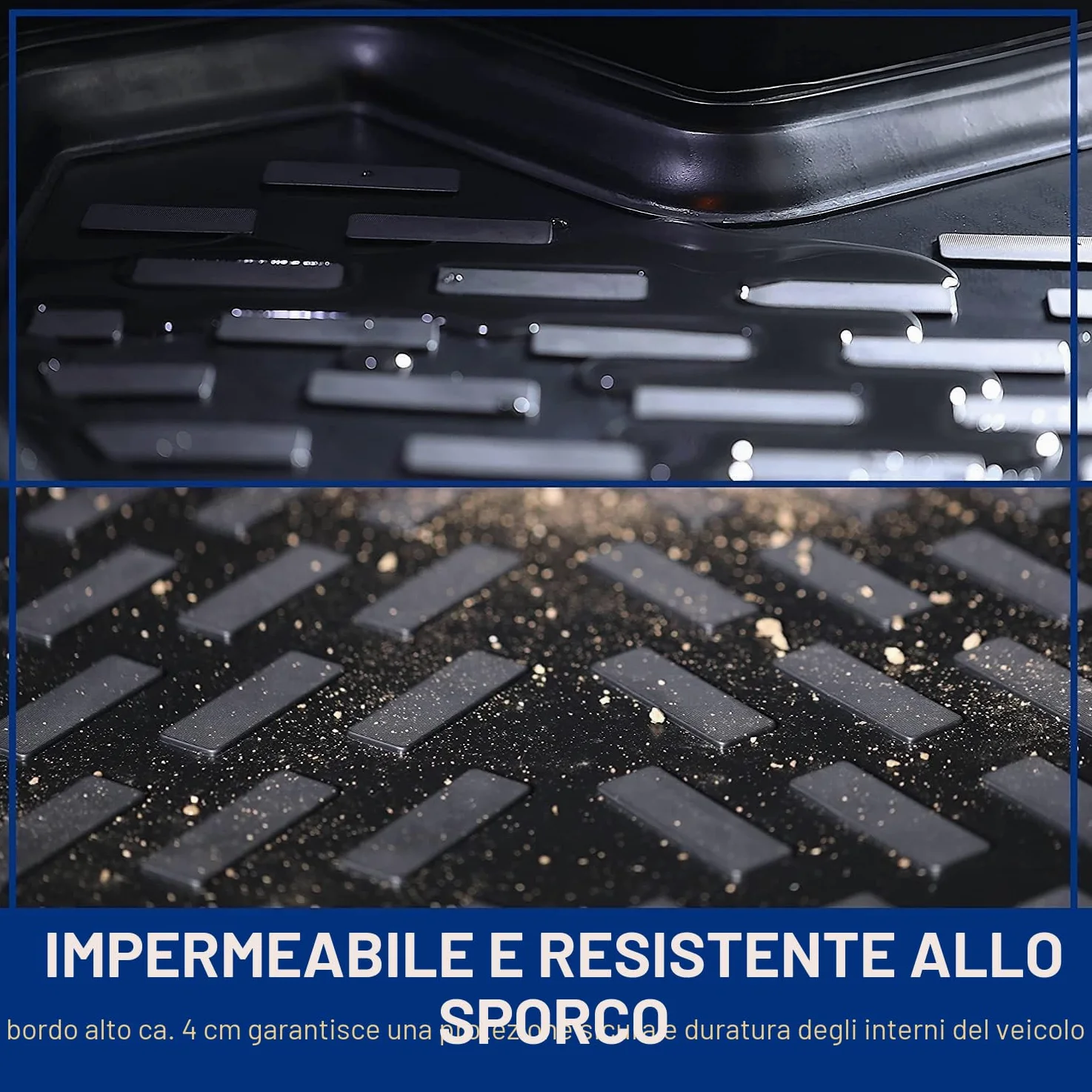 ELMASLINE 3D Tappetini Gomma e Vasca Baule per Renault CAPTUR 2 (2020-2026) | pianale di carico superiore | Tappetini Auto | Vasca per il bagagliaio | Accessori auto