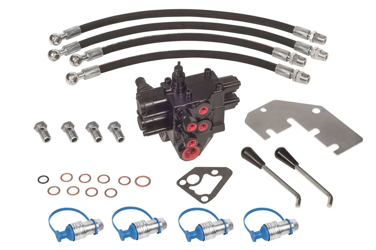 Kit Distributore Ausiliario 2 leva Compatibile per trattore Fiat 450-480-500-540-640