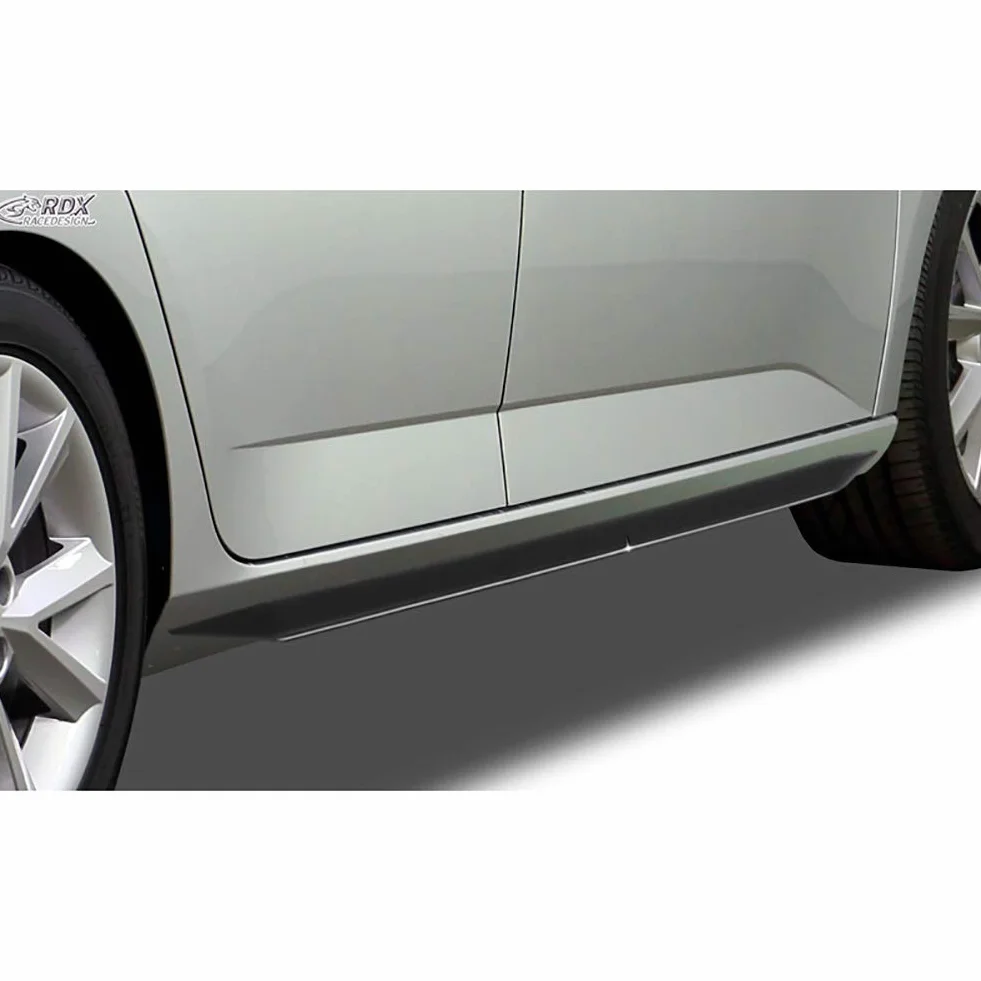 RDX Minigonne Laterali A3 8V, 8VA Sportback, 8VS berlina, 8V7 cabrio "Slim", RDSL584, nero lucido, lato gonne, Quantitativo 1 (set: sinistra & destra)
