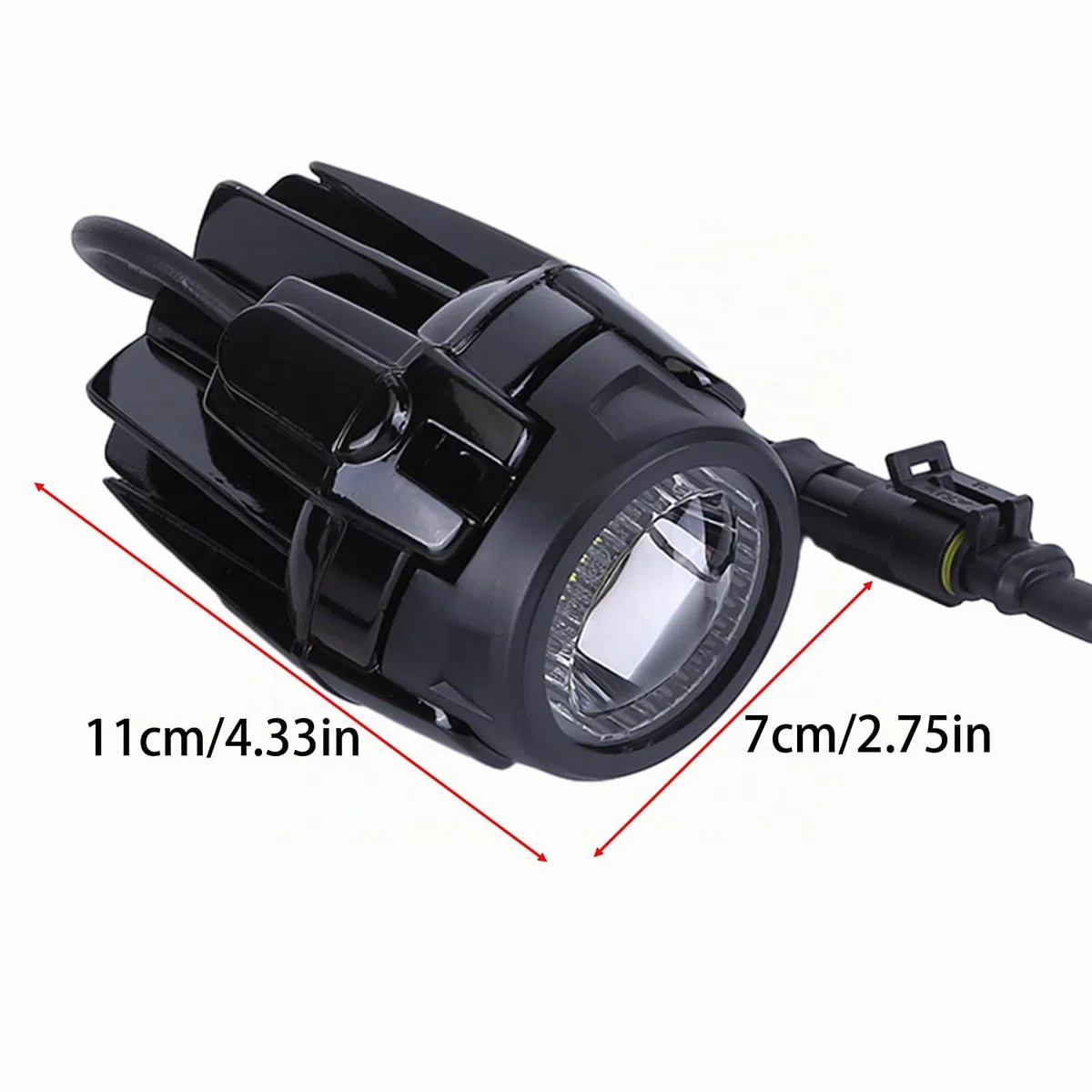 2X Fari supplementari per moto fendinebbia, faro LED 12V, griglia di protezione + cablaggio 40W 4000LM Adatto per BMW R1200GS F850GS