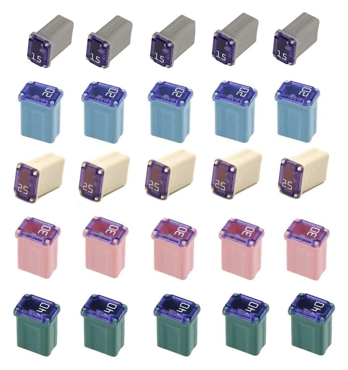 Fusibile Micro J-Case da 10 pezzi 15A-40A (Color : 30a)