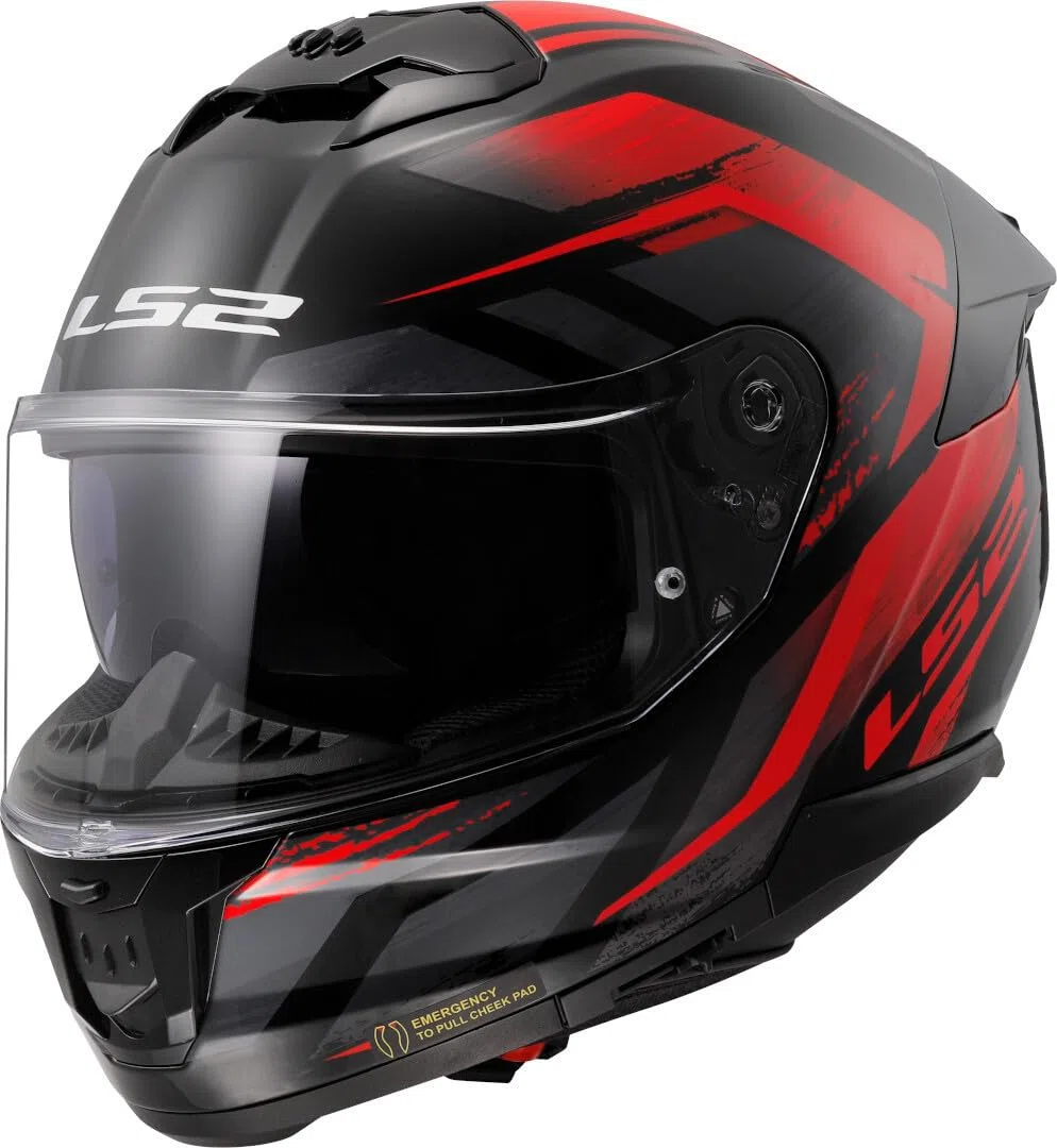 LS2, Casco Moto Integral STREAM II FURY Gloss Black Red, L
