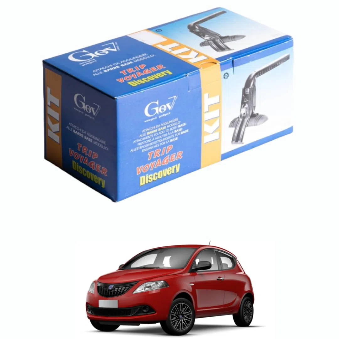 GEV Kit 63 - Kit staffe per barre Gev DISCOVERY 1 2 3 TRIP COMPATIBILE CON LANCIA YPSILON DAL 2011