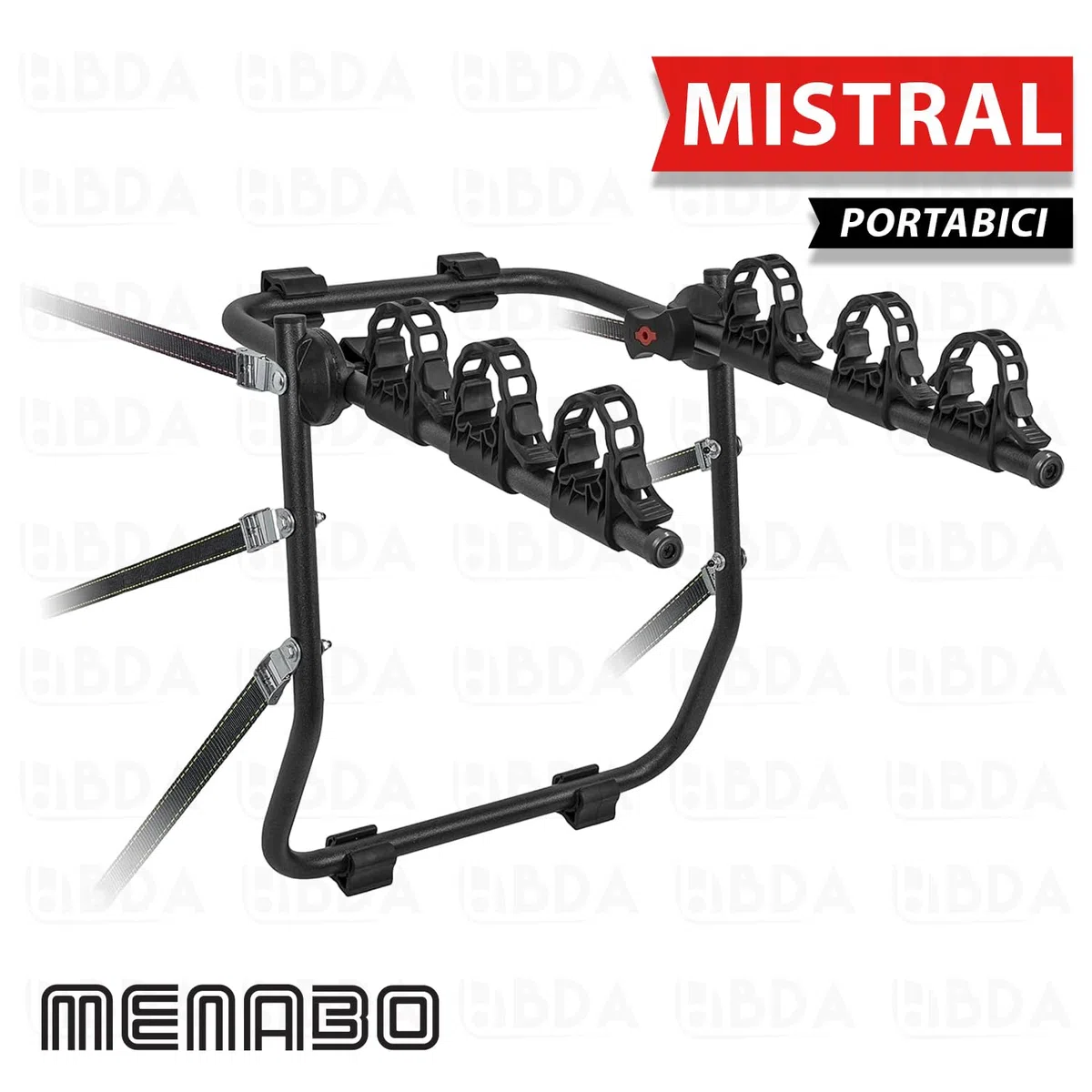 PORTABICI POSTERIORE PER AUTO DA 3 BIKE MENABO MODELLO MISTRAL PER CHEVROLET Cruze (J300) Sedan DAL 2008 AL 2016