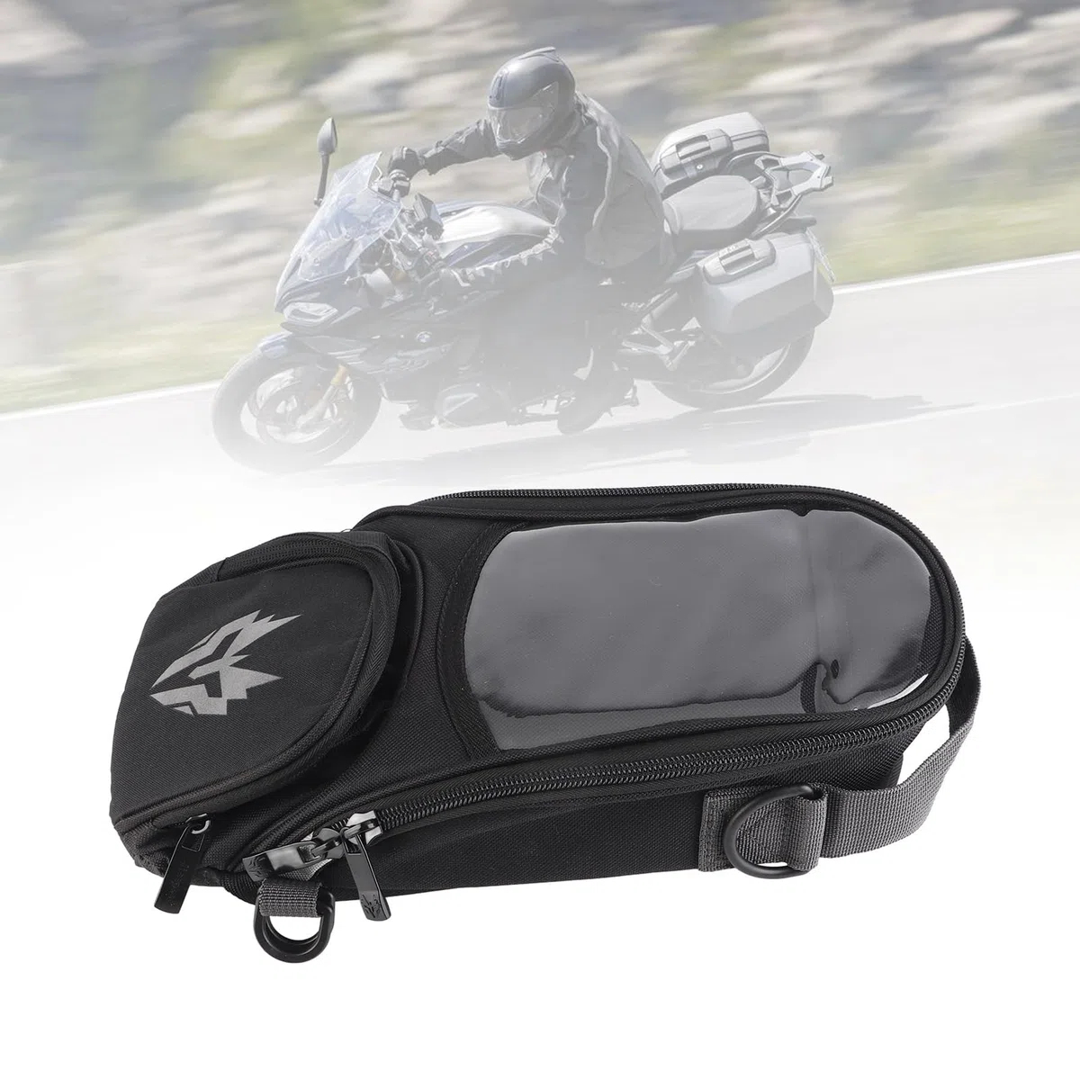 Borsa Serbatoio Magnetica per Moto con Grande capacità (Grigio)