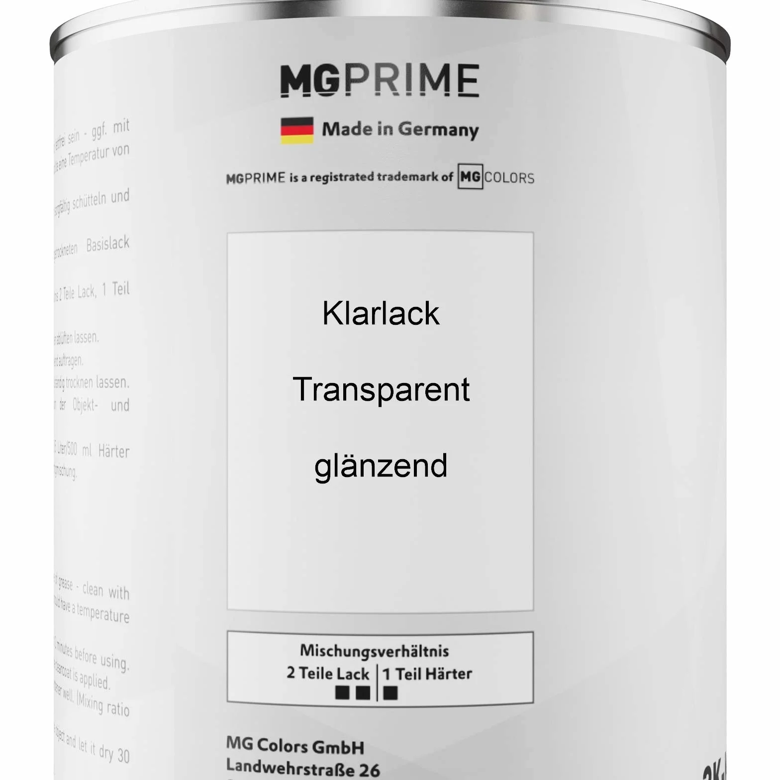 MG PRIME Vernice per moto Kit barattolo per Honda Motorrad PB215 Blue Pearl Vernice di fondo vernice di base 2K vernice trasparente indurente pronto all’uso 3,5L
