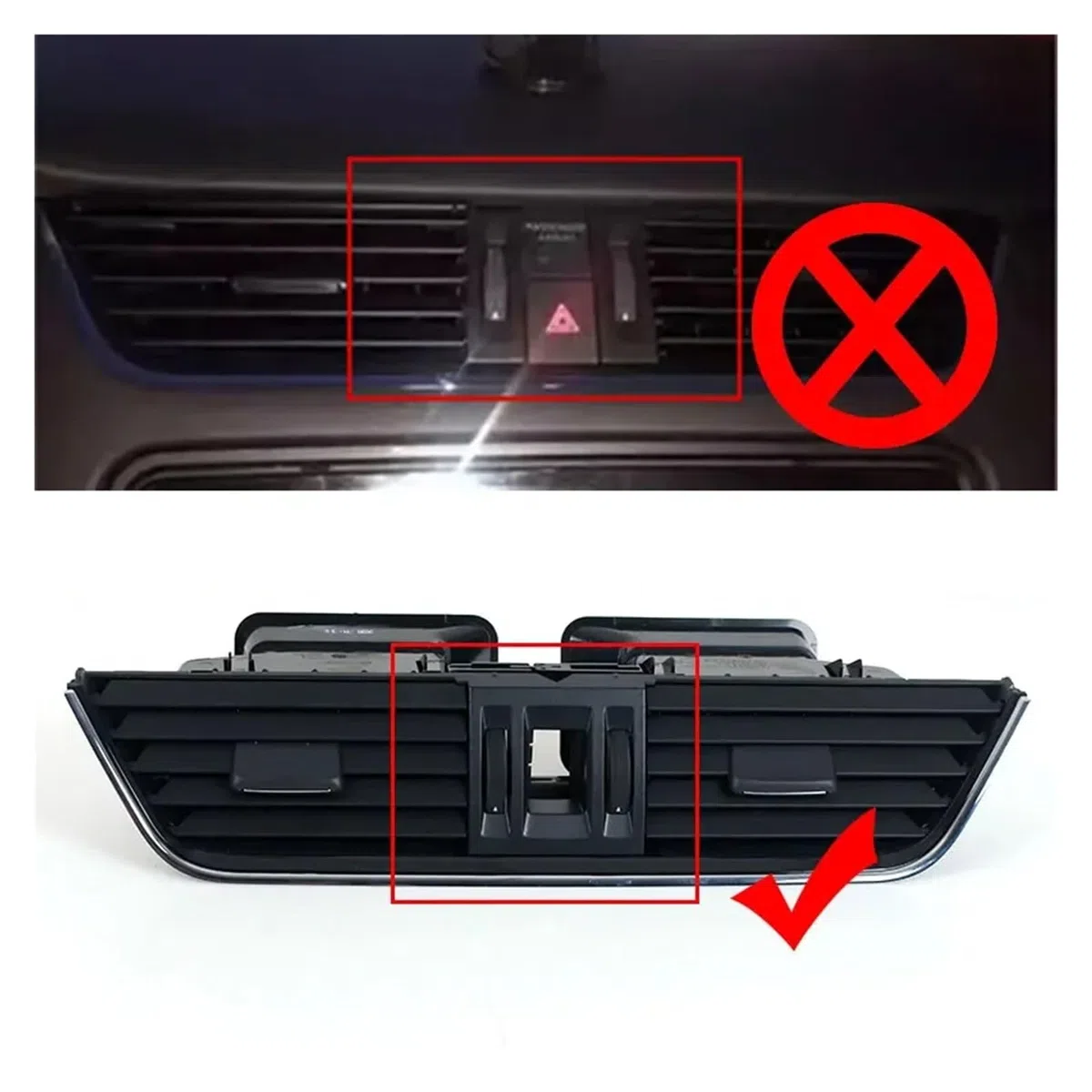 Bocchetta Aria Condizionata Per Octavia 2015-2020 Cruscotto Aria Condizionata Bocchette Uscita Accessori Per Auto Aria Condizionata Vent Auto Presa D'Aria(1 PCS Middle)