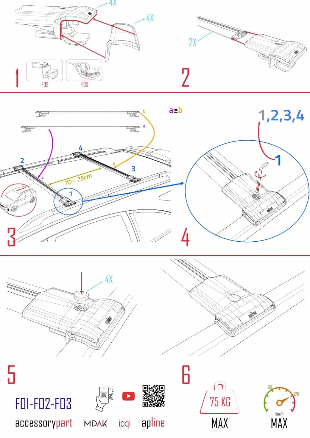 RE&AR Tuning Compatibile con Dacia Duster 2 (HM) 2018-2024 Fly Model Barre Tetto Portapacchi Auto Barre Portatutto Nero Alluminio 2 Barre
