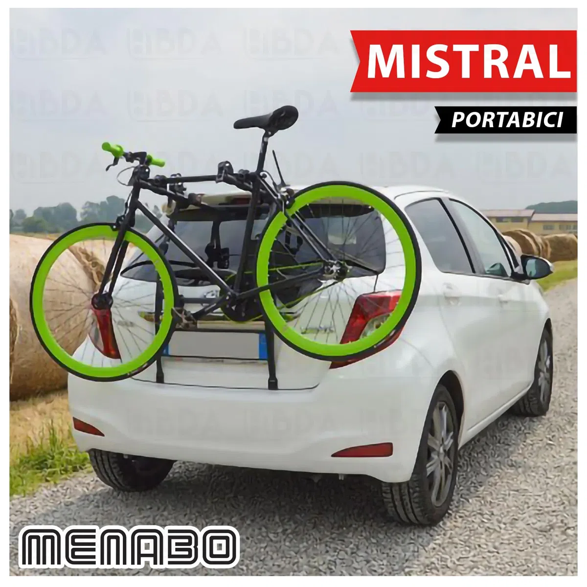 PORTABICI POSTERIORE PER AUTO DA 3 BIKE MENABO MODELLO MISTRAL PER CHEVROLET Cruze (J300) Sedan DAL 2008 AL 2016
