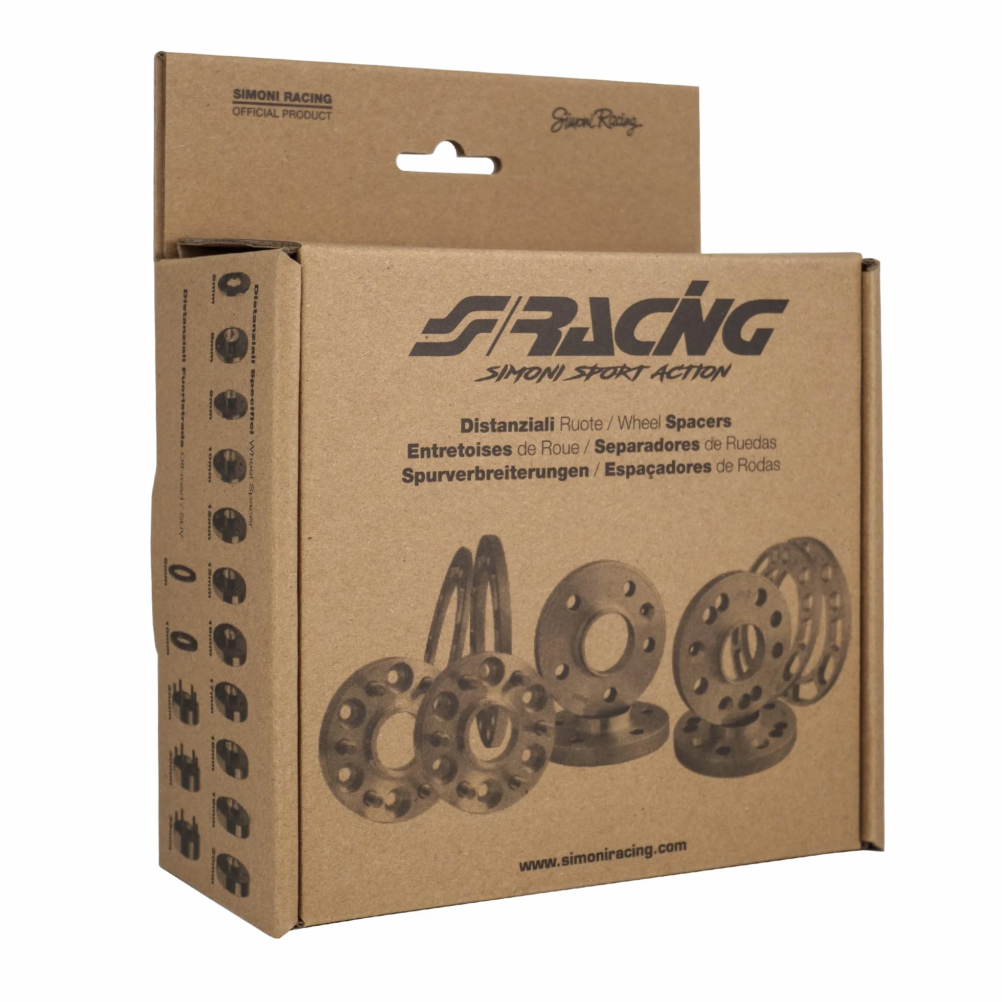 Simoni Racing DR019/B7 Distanziali Ruote da 20 mm con bulloneria